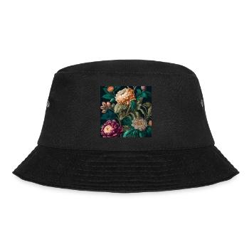 Floral Design 19 - Bucket Hat - Schwarz - Vorne - Lela (165cm)