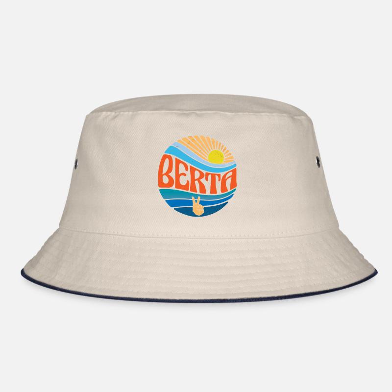 Berta Shirt Vintage Sunset Berta Groovy Tie Dye Bucket Hat