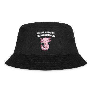 Kaffee lässt mich weniger mörderisch sarkastisch l - Bucket Hat - Schwarz - Vorne - Lela (165cm)