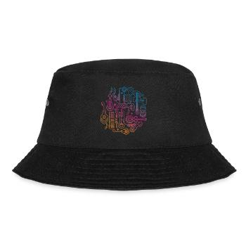 Musik Musiker Geschenk - Bucket Hat - Schwarz - Vorne - Lela (165cm)