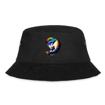 Action über den Wolken, Gleitschirmflieger - Bucket Hat - Schwarz - Vorne - Lela (165cm)