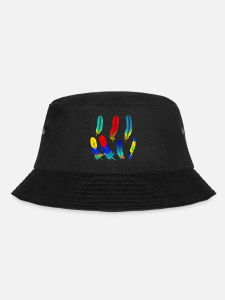Papagei Federn - Bucket Hat - Schwarz