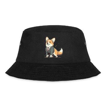 Happy Pet Corgi - Bucket Hat - black - Front - Lela (165cm)
