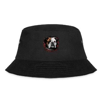 Bulldogge auf einem Loch - Bucket Hat - Schwarz - Vorne - Lela (165cm)