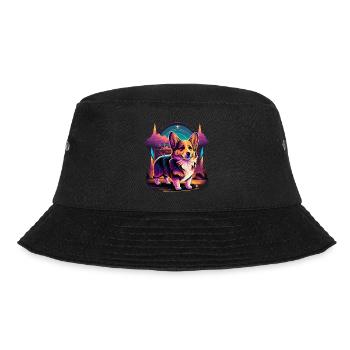 Brave Looks Style Corgi - Bucket Hat - black - Front - Lela (165cm)