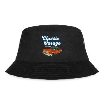 Retro Graphic Car Lover Car Mechanic Vehicle Techn - Bucket Hat - Schwarz - Vorne - Lela (165cm)