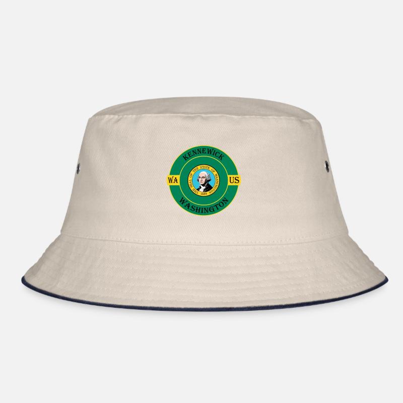 Kennewick Washington Flagge USA Souvenir Abzeichen Bucket Hat
