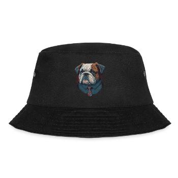 Bulldogge verkleidet - Bucket Hat - Schwarz - Vorne - Lela (165cm)
