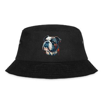 Bulldog Sad Face - Bucket Hat - black - Front - Lela (165cm)