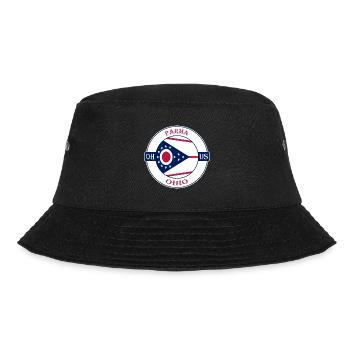 Parma Ohio Flagge USA Reise Souvenir Abzeichen - Bucket Hat - Schwarz - Vorne - Lela (165cm)