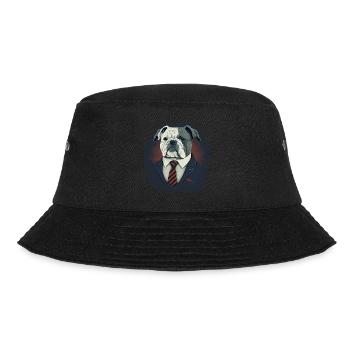 Polizist sieht Bulldogge aus - Bucket Hat - Schwarz - Vorne - Lela (165cm)