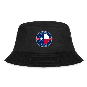 Victoria Texas Flagge USA Reise Souvenir Abzeichen - Bucket Hat - Schwarz - Vorne - Lela (165cm)
