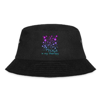 Yoga Om is my Therapy - Bucket Hat - Schwarz - Vorne - Lela (165cm)