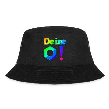 Deine Mutter! | Lustiger Spruch | Beleidigung - Bucket Hat - Schwarz - Vorne - Lela (165cm)