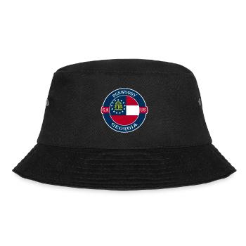 Dunwoody Georgia Flagge USA Reise Souvenir Abzeichen - Bucket Hat - Schwarz - Vorne - Lela (165cm)