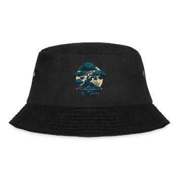 Blauer Bonsai - Bucket Hat - Schwarz - Vorne - Lela (165cm)