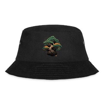 Knorrige Schönheit von Bonsai - Bucket Hat - Schwarz - Vorne - Lela (165cm)