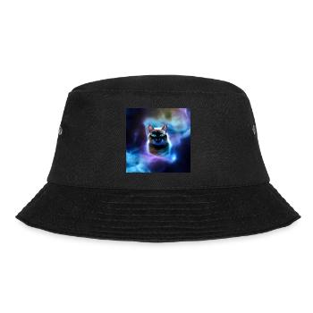 Katze im Weltraum - Bucket Hat - Schwarz - Vorne - Lela (165cm)