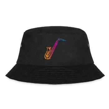 Saxofon Saxophonist Geschenk - Bucket Hat - Schwarz - Vorne - Lela (165cm)