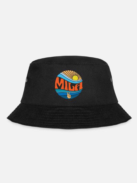 Mila Shirt Vintage Sunset Mila Groovy Tie Dye - Bucket Hat - Schwarz