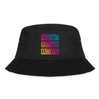 Fuck Anti Rassismus - Bucket Hat - Schwarz - Vorne - Lela (165cm)