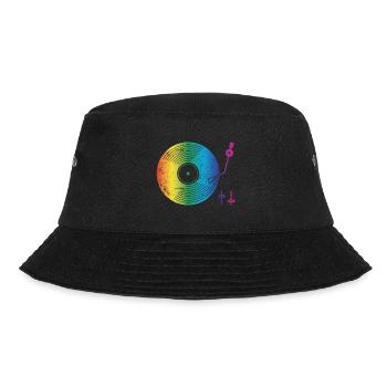 DJ Vinyl Vintage - Bucket Hat - Schwarz - Vorne - Lela (165cm)