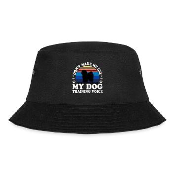 Bolognese Hundeliebhaber Silhouette Vintage Sonnenuntergang - Bucket Hat - Schwarz - Vorne - Lela (165cm)