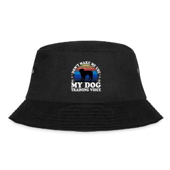 Bosnischer grobhaariger Hund Hund Silhouette Retro - Bucket Hat - Schwarz - Vorne - Lela (165cm)