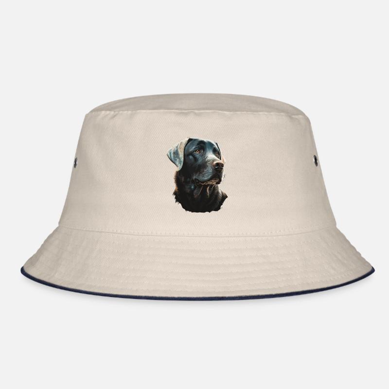 Labrador Retriever auf glühenden Lichtern Bucket Hat