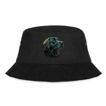 Dunkelblauer Labrador Retriever - Bucket Hat - Schwarz - Vorne - Lela (165cm)