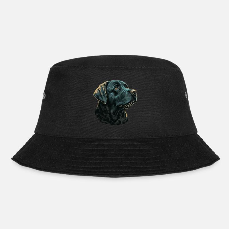 Dark Blue Labrador Retriever - Bucket Hat - black