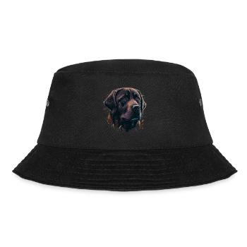 Entzückender lila Labrador Retriever - Bucket Hat - Schwarz - Vorne - Lela (165cm)