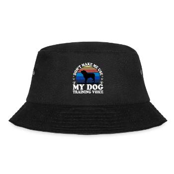 Dutch Smoushond Dog Love Silhouette Vintage Sunset - Bucket Hat - black - Front - Lela (165cm)