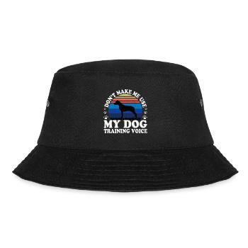 Argentino Hundeliebhaber Silhouette Vintage Sonnenuntergang - Bucket Hat - Schwarz - Vorne - Lela (165cm)