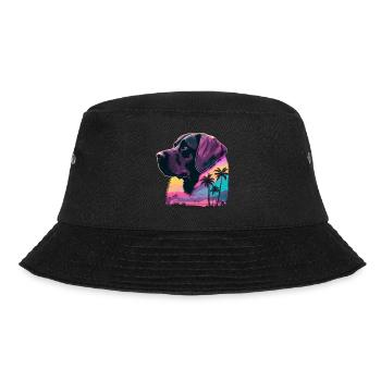 Labrador Retriever dans la belle Vaporwave - Bob - noir - Devant - Lela (165cm)