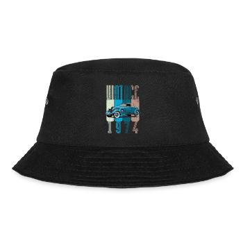 1974 49. Geburtstag - Bucket Hat - Schwarz - Vorne - Lela (165cm)