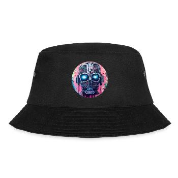 Cyber Roboter - Bucket Hat - Schwarz - Vorne - Lela (165cm)