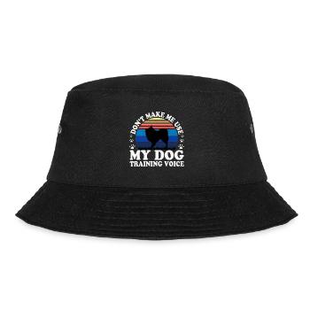 Volpino Italiano Hundeliebhaber Silhouette Retro Sonnenuntergang - Bucket Hat - Schwarz - Vorne - Lela (165cm)