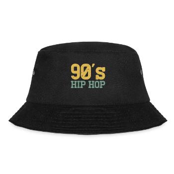 90's Hip Hop - Bucket Hat - Schwarz - Vorne - Lela (165cm)