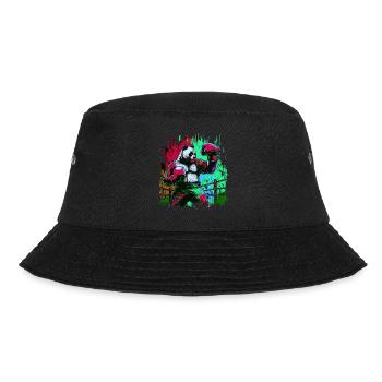 Lustiger bunter Panda Boxer MMA Kampfsport - Bucket Hat - Schwarz - Vorne - Lela (165cm)