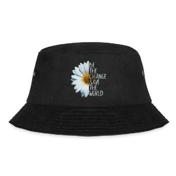 Be the change Save the world Climate protection Nature - Bucket Hat - black - Front - Lela (165cm)