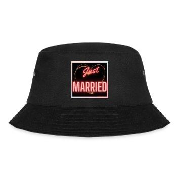 GERADE VERHEIRATET, LANG LEBE DIE MARIE,EVJF,VALENTINSTAG - Bucket Hat - Schwarz - Vorne - Lela (165cm)
