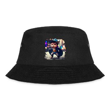 Super Katze - Bucket Hat - Schwarz - Vorne - Lela (165cm)