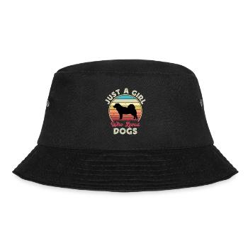 Greenland Dog Lover Silhouette Vintage Sunset - Bucket Hat - black - Front - Lela (165cm)