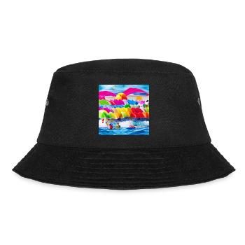 Spielzeug am Meer - Bucket Hat - Schwarz - Vorne - Lela (165cm)