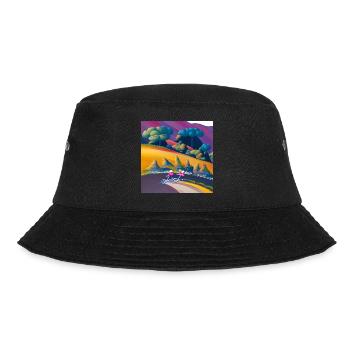 child riding bike in the sunny mountains - Bucket Hat - black - Front - Lela (165cm)