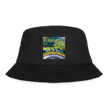 Fahrrad in den Bergen - Bucket Hat - Schwarz - Vorne - Lela (165cm)