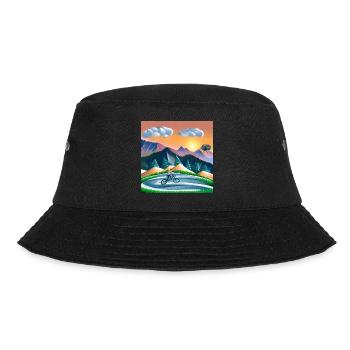bicycle in sunny mountains - Bucket Hat - black - Front - Lela (165cm)