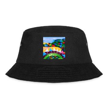 Kind mit dem Pastellrad in den Bergen während der SU - Bucket Hat - Schwarz - Vorne - Lela (165cm)