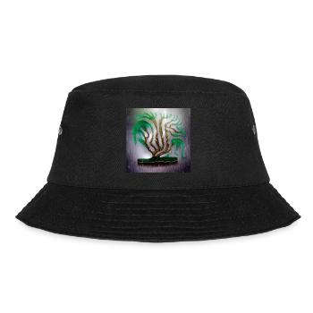 Alter Baum an regnerischen Sommertagen - Bucket Hat - Schwarz - Vorne - Lela (165cm)